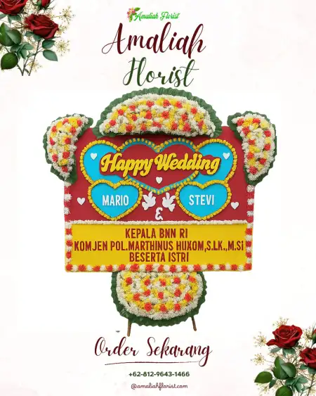 Papan Bunga Pernikahan Nyuh Tebel